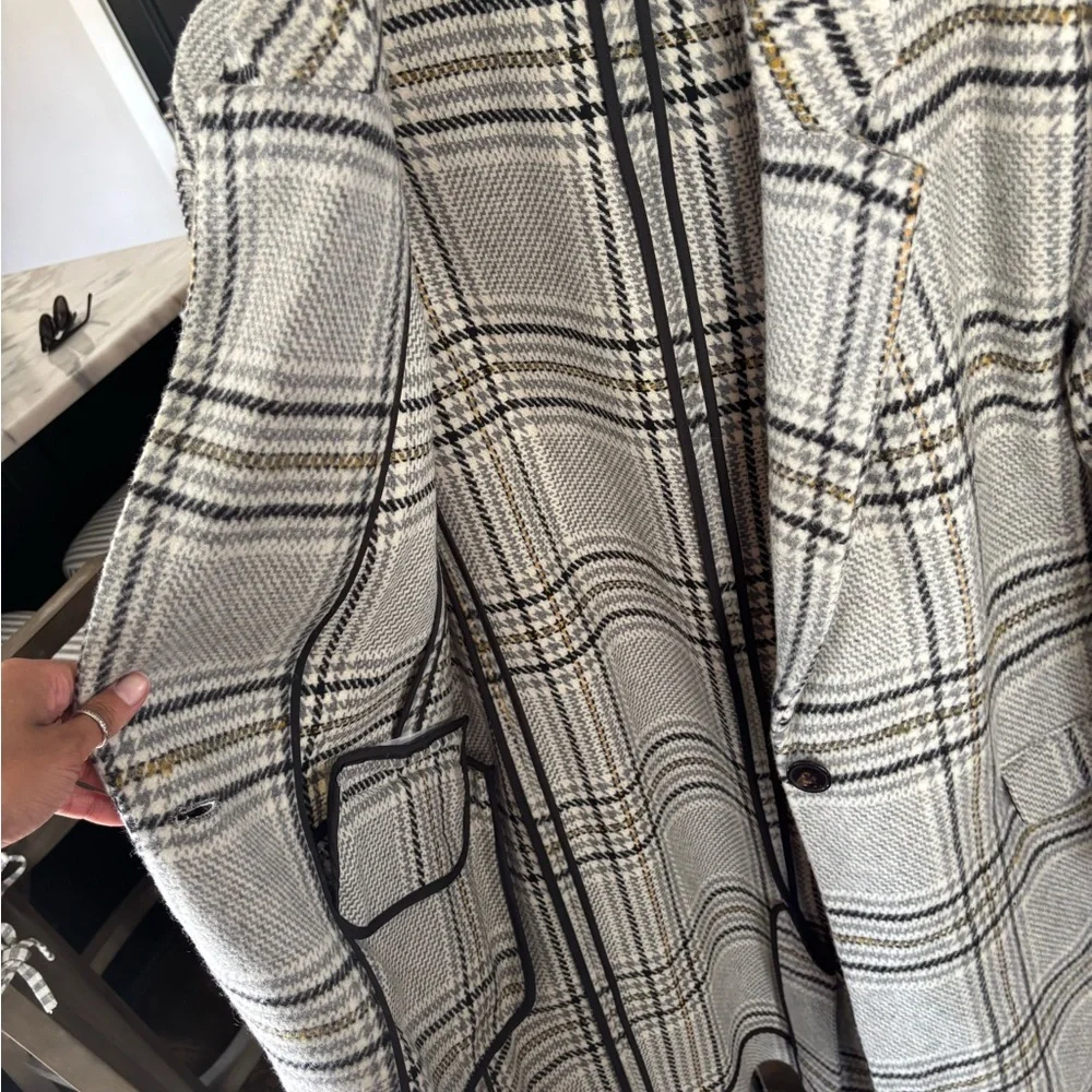 Madewell Black and White Plaid Bryant Coat - Picture 4 of 4